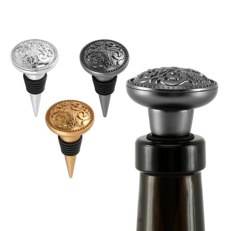 1or 3PCS 3 Colors Traditional Design Wine Stoppers Zinc Alloy Silicone Beverage Bottle Stopper Decor Bar Tool Wine Gift in Bag
1or 3PCS 3 Colors Traditional Design Wine Stoppers Zinc Alloy Silicone Beverage Bottle Stopper Decor Bar Tool Wine Gift in Bag