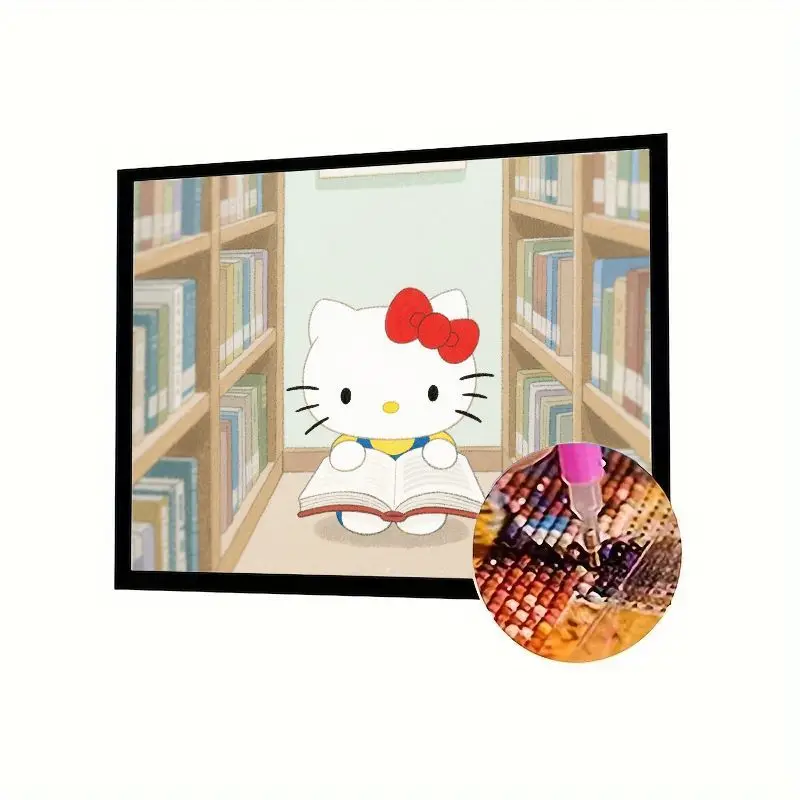 1 шт. Hello Kitty читает в библиотеке 5D набор для алмазной живописи, полная дрель со стразами, милый мультфильм DIY Алмазная вышивка крестом 
1 шт. Hello Kitty читает в библиотеке 5D набор для алмазной живописи, полная дрель со стразами, милый мультфильм DIY Алмазная вышивка крестом