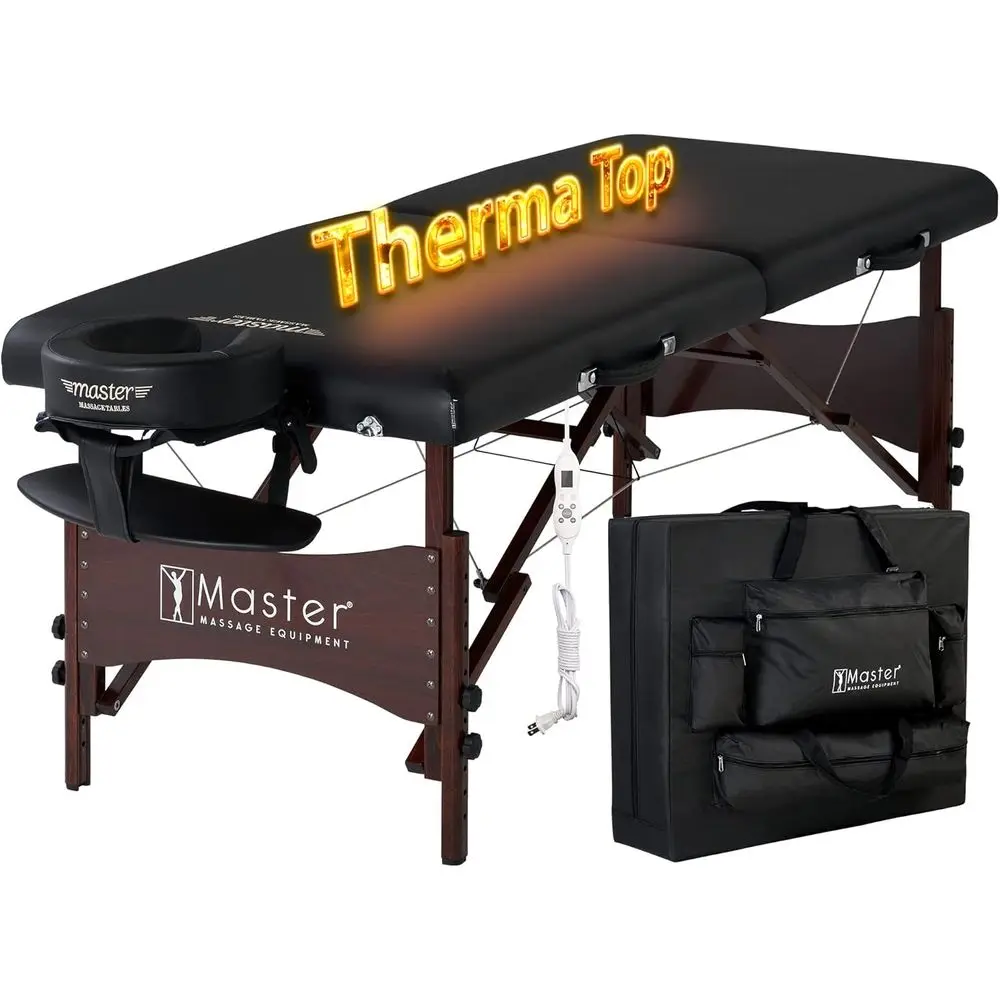 Portable 30 Heated Massage Table with Adjustable Heating, Wide Spa Facial Bed, Face Pillow, and Carrying Bag in Black
Portable 30 Heated Massage Table with Adjustable Heating, Wide Spa Facial Bed, Face Pillow, and Carrying Bag in Black