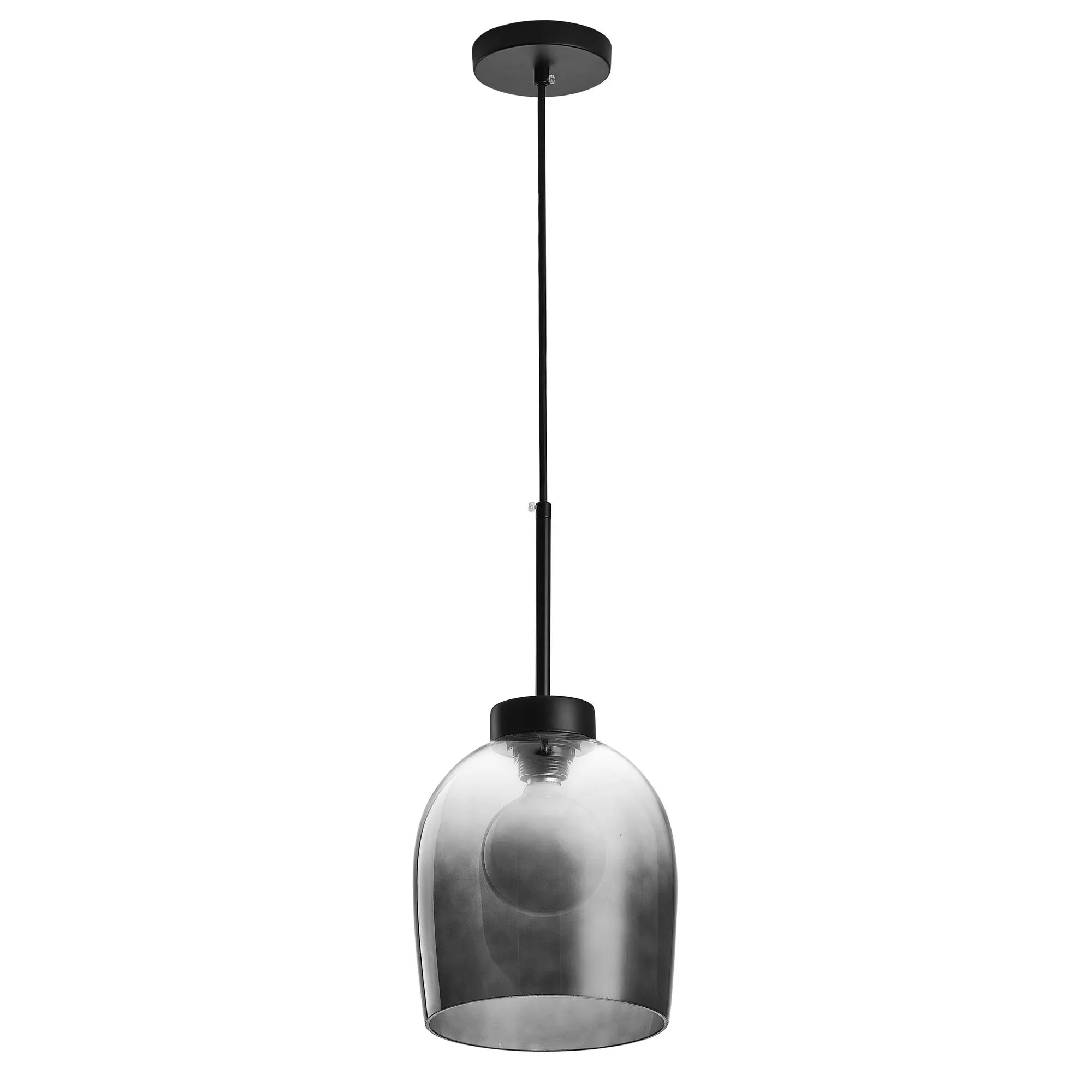 Modern Home Pendant Light Gray Glass Hanging Light Fixture for Kitchen Dining Room 
Modern Home Pendant Light Gray Glass Hanging Light Fixture for Kitchen Dining Room