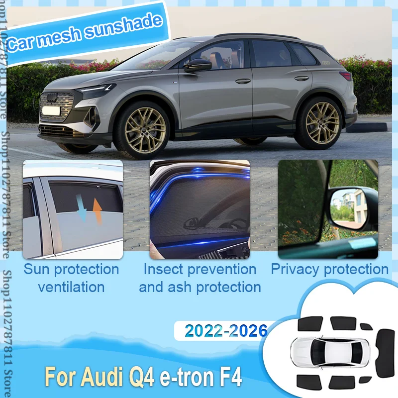 Car Mesh Shades For Audi Q4 e-tron F4 2022-2026 2025 2024 Window Sunshades Sunscreen Privacy Curtains Mosquitos Auto Accessorie
Car Mesh Shades For Audi Q4 e-tron F4 2022-2026 2025 2024 Window Sunshades Sunscreen Privacy Curtains Mosquitos Auto Accessorie