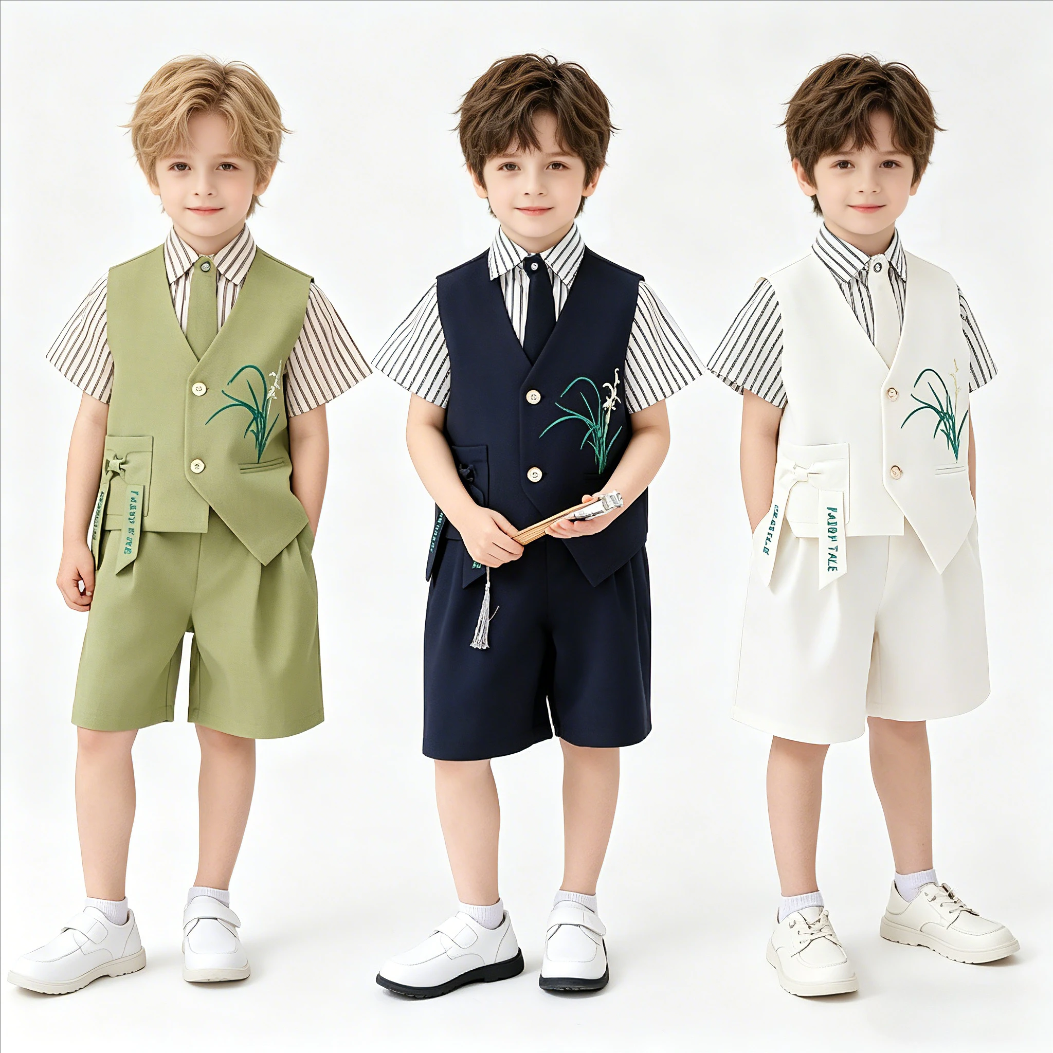 Toddler Boys Summer Formal Suit Set Kids Gentleman Outfit for Wedding Ring Bearer Birthday Party Short Sleeve Shirt Vest Shorts
Toddler Boys Summer Formal Suit Set Kids Gentleman Outfit for Wedding Ring Bearer Birthday Party Short Sleeve Shirt Vest Shorts
