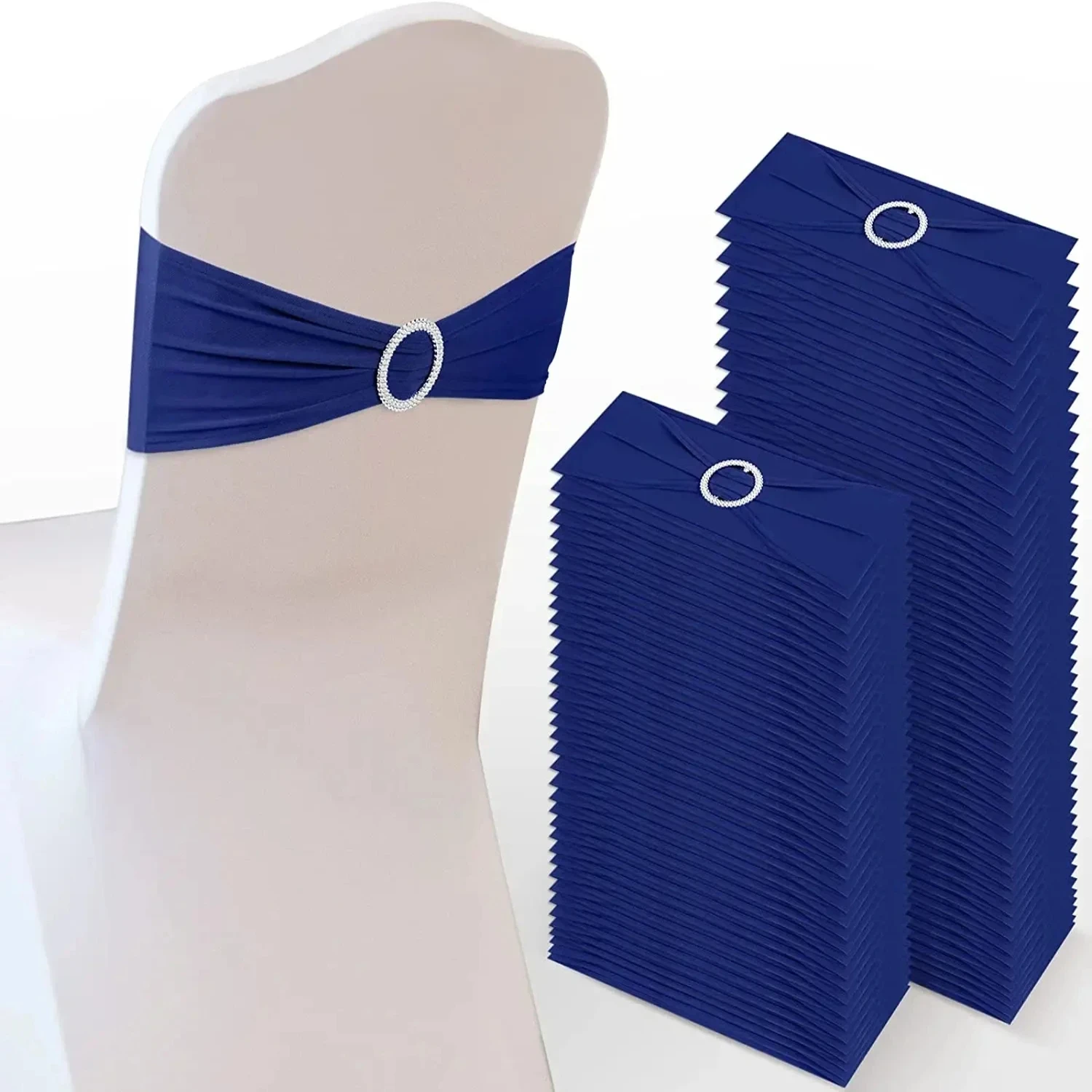 20 Pieces Polyester Spandex Chair Sashes Bands Stretch Chair Ties Bows with Buckle Slider Wedding Banquet Party Decoration
20 Pieces Polyester Spandex Chair Sashes Bands Stretch Chair Ties Bows with Buckle Slider Wedding Banquet Party Decoration
