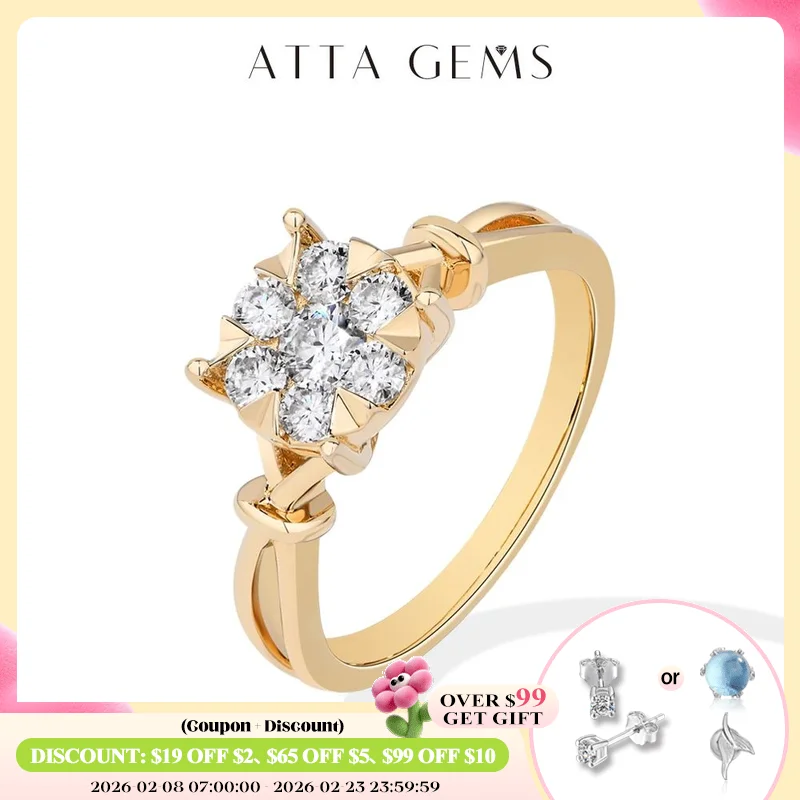 ATTAGEMS классическое кольцо с муассанитом 0,2 карата для женщин, цветочный кластер, дизайн D VVS1, обручальные кольца из стерлингового серебра 925 пробы, ювелирные изделия
ATTAGEMS классическое кольцо с муассанитом 0,2 карата для женщин, цветочный кластер, дизайн D VVS1, обручальные кольца из стерлингового серебра 925 пробы, ювелирные изделия