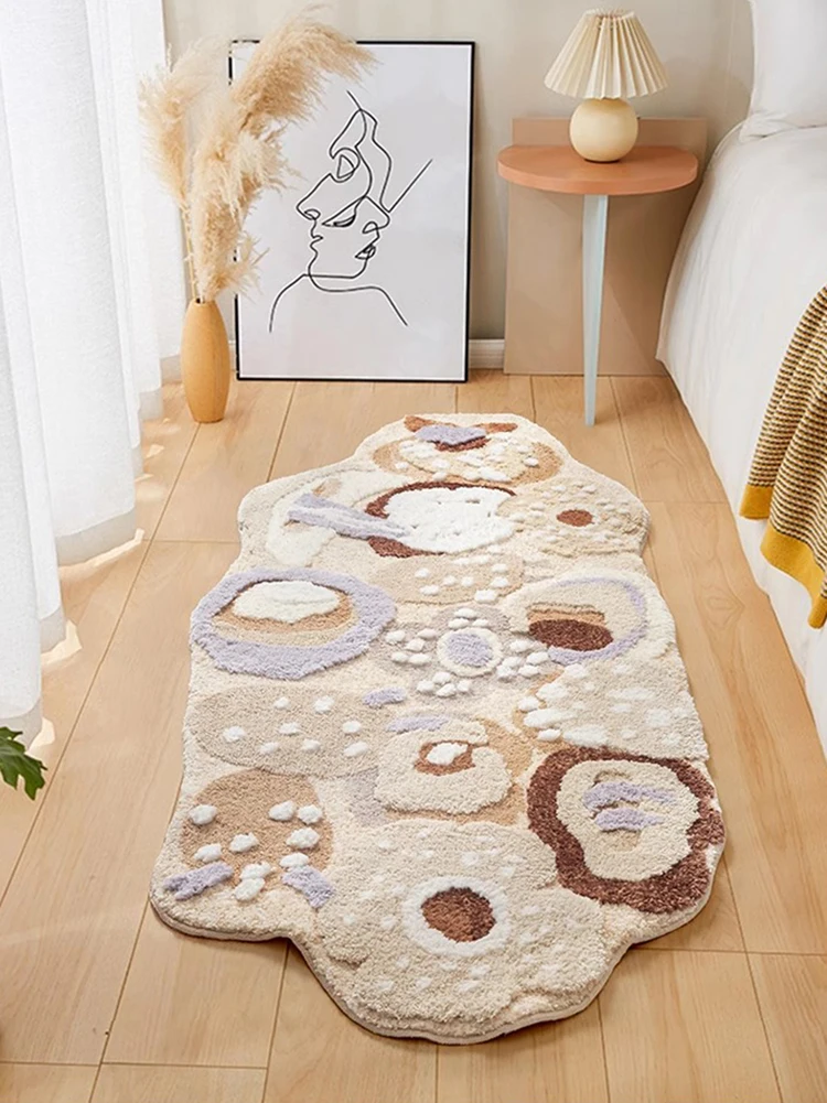 Cream Style Hand Tufted Area Rug Bedroom Bedside Carpet Thick Flocked Art Irregular Decor Kid Room Carpet Microfiber Floor Mat
Cream Style Hand Tufted Area Rug Bedroom Bedside Carpet Thick Flocked Art Irregular Decor Kid Room Carpet Microfiber Floor Mat