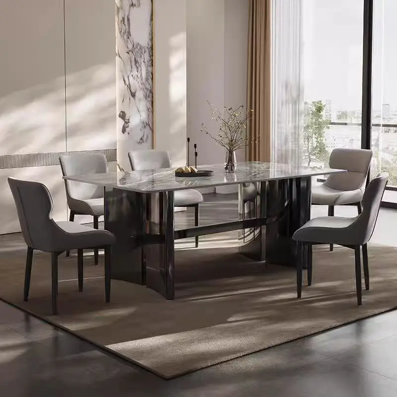 ¥#Italian Design Modern Luxury Dining Room Furniture Modern Stainless Steel Luxury Dining Table Set Dining Tables With Chairs
¥#Italian Design Modern Luxury Dining Room Furniture Modern Stainless Steel Luxury Dining Table Set Dining Tables With Chairs