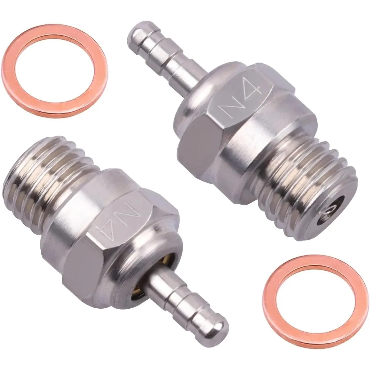2pcs N4 Hot Glow Plug NO.4 Medium Hot Spark Plugs for Traxas T-maxx Kyosho HSP1 Redcat RC Accessories, RC Nitro Engine Replace
2pcs N4 Hot Glow Plug NO.4 Medium Hot Spark Plugs for Traxas T-maxx Kyosho HSP1 Redcat RC Accessories, RC Nitro Engine Replace