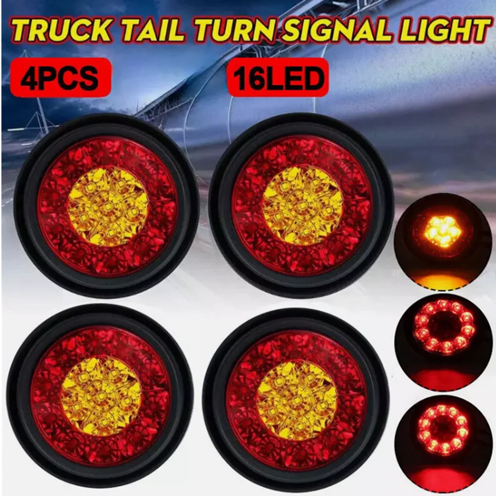 4PCS Truck Trailer LED Tail Lights Red/Yellow/White 16 LED Side Indicator Signal Stop Brake Light 12V 24V for RV Caravan
4PCS Truck Trailer LED Tail Lights Red/Yellow/White 16 LED Side Indicator Signal Stop Brake Light 12V 24V for RV Caravan