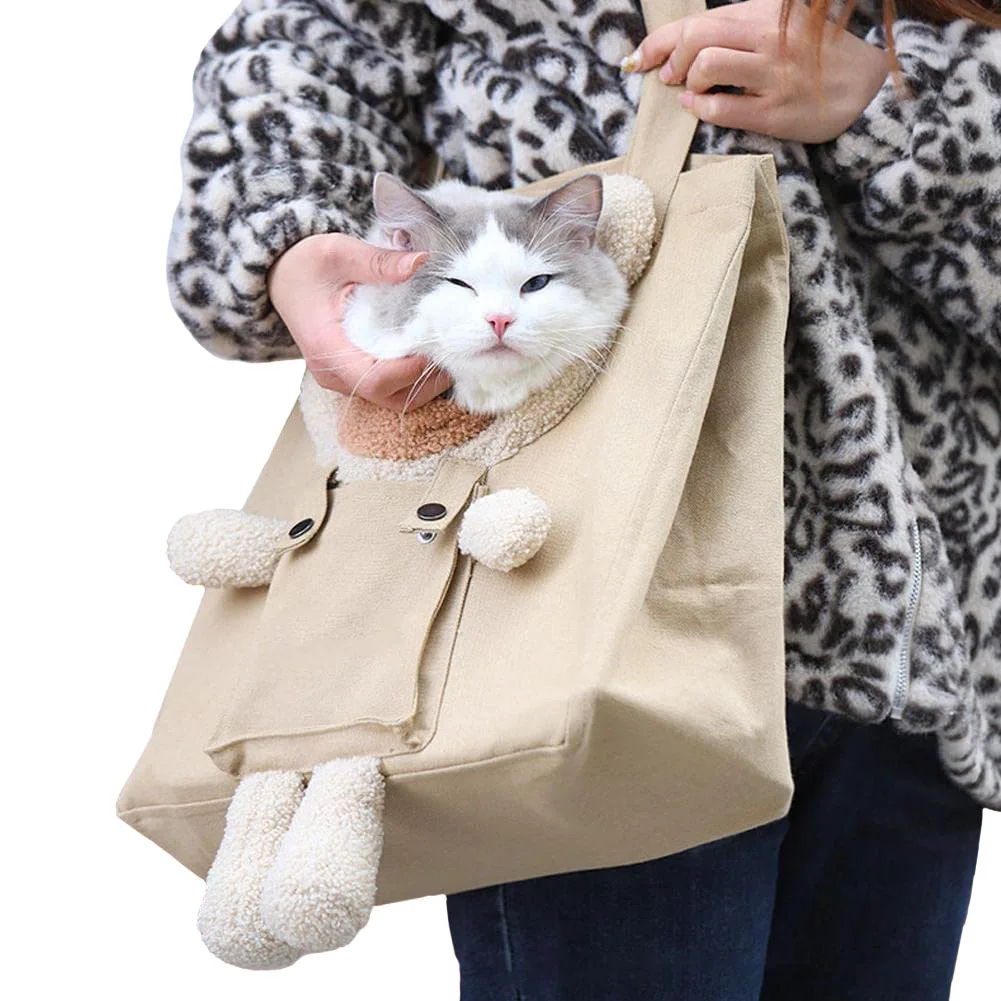 Pet Canvas Shoulder Carrying Bag Cute Bear-Shaped Small Dog Carrier Sling Portable Cats Tote Chest Bag Soft Pouch Small Animal
Pet Canvas Shoulder Carrying Bag Cute Bear-Shaped Small Dog Carrier Sling Portable Cats Tote Chest Bag Soft Pouch Small Animal