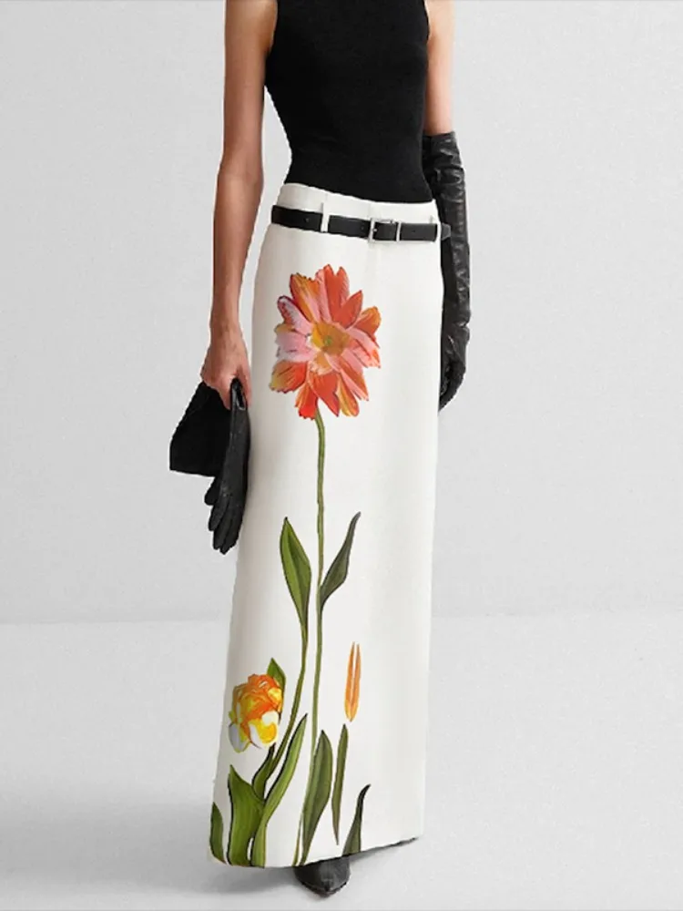 UOOZEE Women's Elegant Chic Flower Printed H-line Straight Skirts 2025 New Summer Fashion High Waisted Party Evening Long Skirt
UOOZEE Women's Elegant Chic Flower Printed H-line Straight Skirts 2025 New Summer Fashion High Waisted Party Evening Long Skirt
