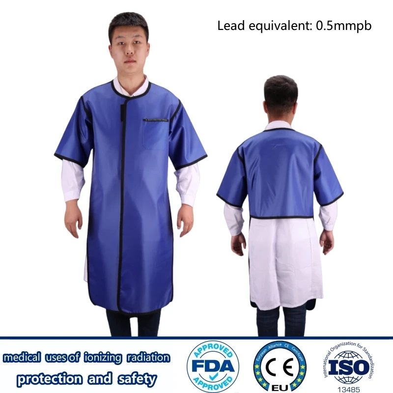 X-ray gamma ray radiological protection 0.5mmpb short sleeved lead overcoat medical ionizing radiation protective lead clothes
X-ray gamma ray radiological protection 0.5mmpb short sleeved lead overcoat medical ionizing radiation protective lead clothes