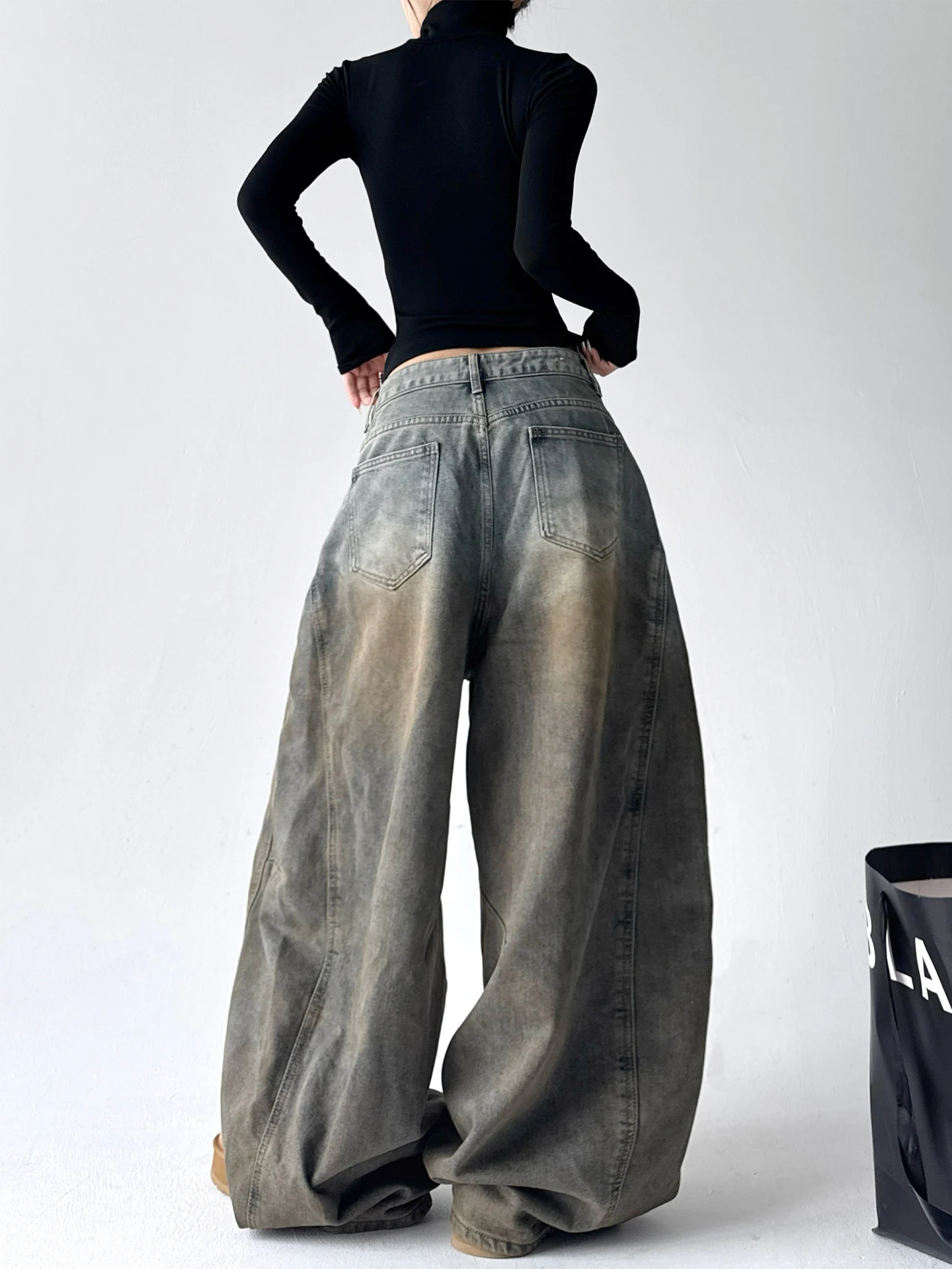 Женские свободные прямые джинсы в стиле ретро с завышенной талией, брюки длиной до пола, осенний сезон, женские брюки Faion
Женские свободные прямые джинсы в стиле ретро с завышенной талией, брюки длиной до пола, осенний сезон, женские брюки Faion