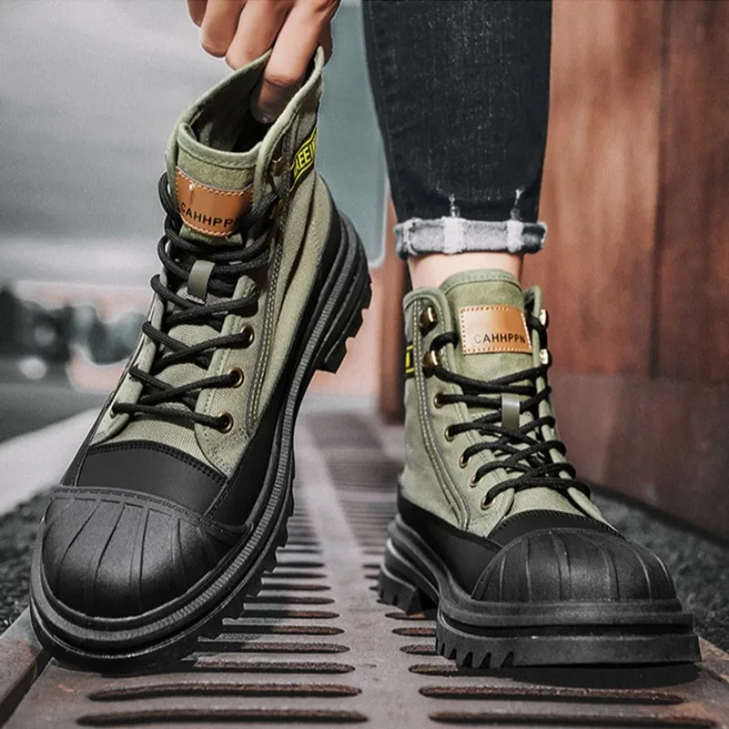 Men's High-top Thick-soled Boots Light Casual Sports Boots Men's Tooling Versatile Locomotive Fad Short Boots Кроссовки Мужские
Men's High-top Thick-soled Boots Light Casual Sports Boots Men's Tooling Versatile Locomotive Fad Short Boots Кроссовки Мужские