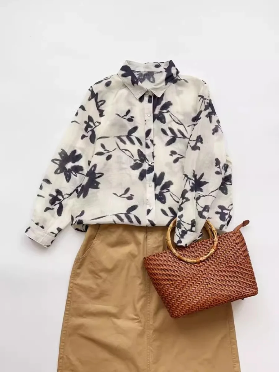 Свободный крой Long Sve Silk irt, женский топ из хлопка и льна с акварельным принтом в китайском стиле, утягивающий топ на пуговицах
Свободный крой Long Sve Silk irt, женский топ из хлопка и льна с акварельным принтом в китайском стиле, утягивающий топ на пуговицах