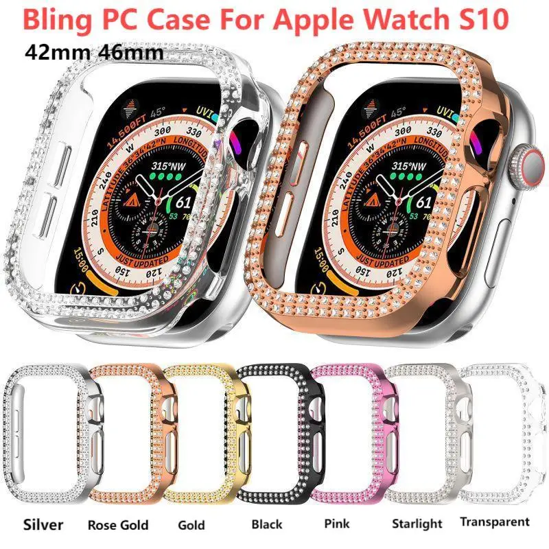 Блестящий ПК для Apple Watch 10, двухрядный бриллиантовый Кристалл iWatch серии 10, защитный чехол для часов
Блестящий ПК для Apple Watch 10, двухрядный бриллиантовый Кристалл iWatch серии 10, защитный чехол для часов