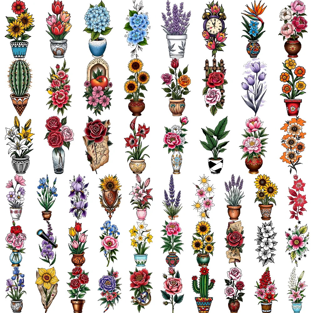 28pcs Temporary Tattoo Decorative Flowers Temporary Tattoo Stickers Colorful Plants New School Traditional For Shoulders Arms
28pcs Temporary Tattoo Decorative Flowers Temporary Tattoo Stickers Colorful Plants New School Traditional For Shoulders Arms
