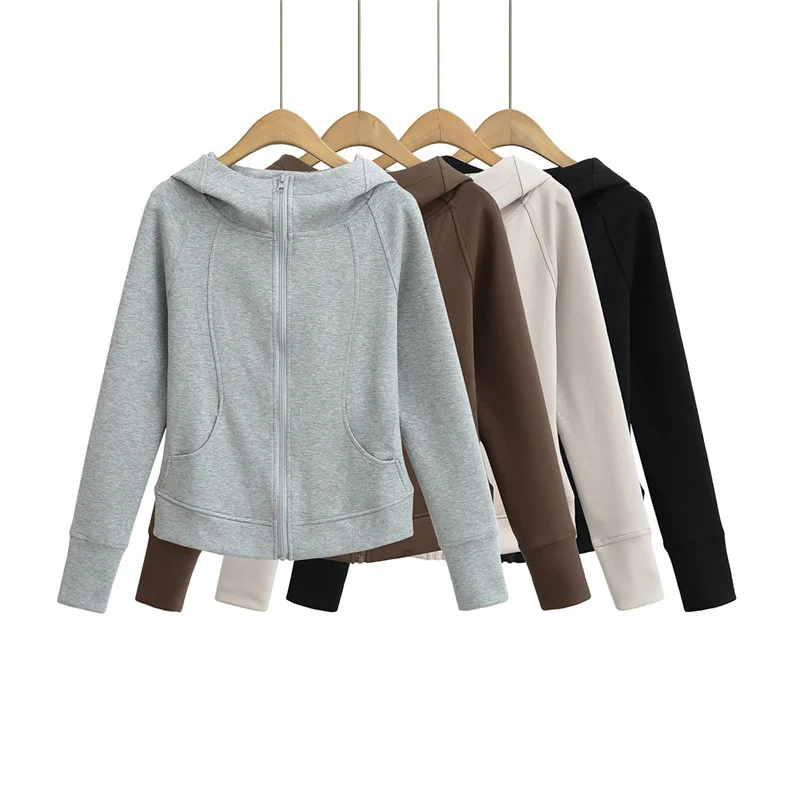 High Quality Slim Sweatshirt Hoodies Women's Short Jacket Cotton Outerwear Casual Tops Zip-up Student Sports Coat Autumn Winter
High Quality Slim Sweatshirt Hoodies Women's Short Jacket Cotton Outerwear Casual Tops Zip-up Student Sports Coat Autumn Winter