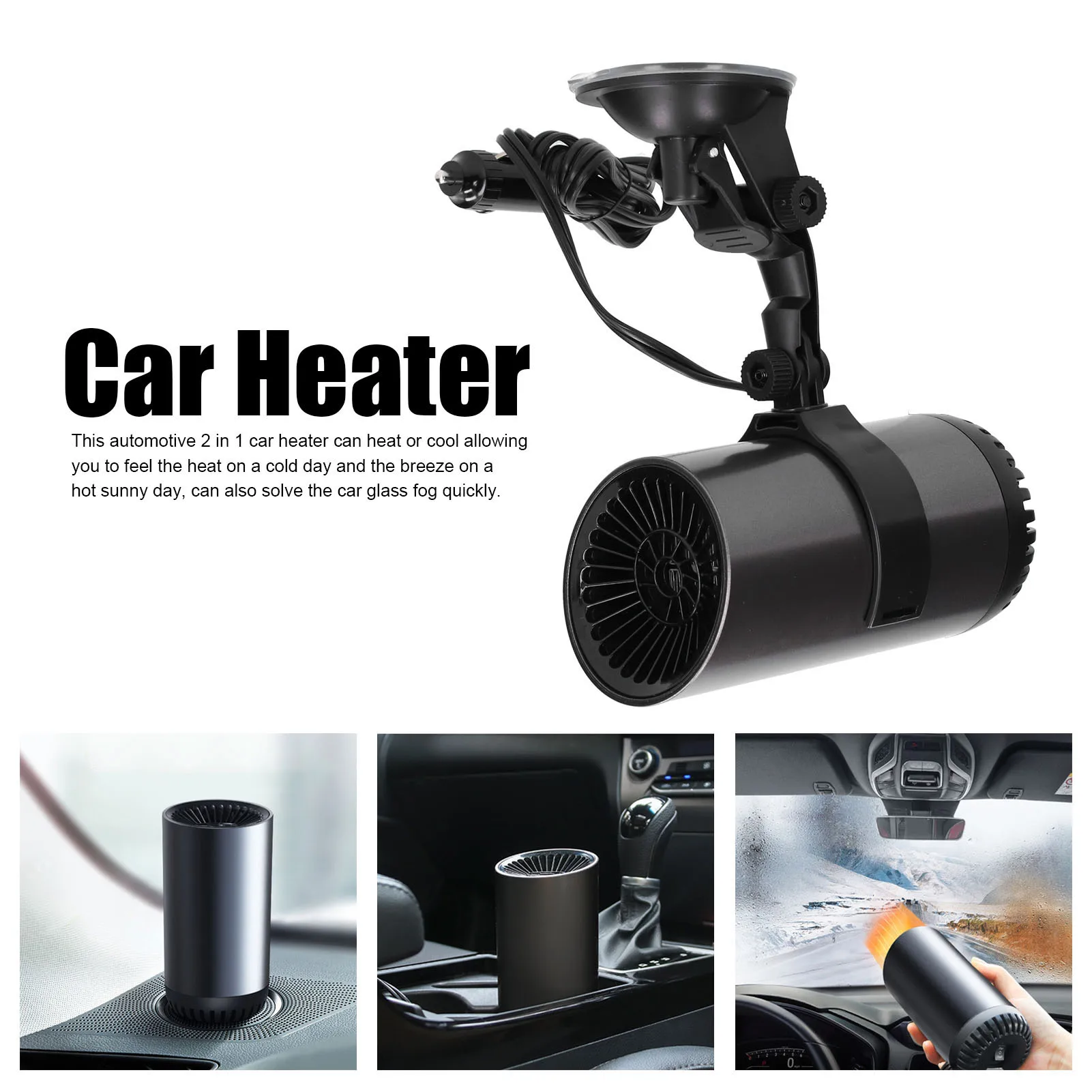 Car Cooling Fan Car Heater 2 in 1 Fan 150W 12VDC Portable Defogger Plug and Play with 360° Rotary Holder Suction Cup Car Heater
Car Cooling Fan Car Heater 2 in 1 Fan 150W 12VDC Portable Defogger Plug and Play with 360° Rotary Holder Suction Cup Car Heater