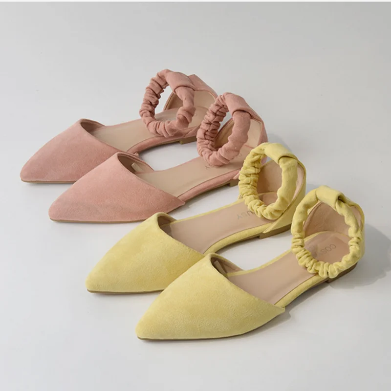 Lady Eleastic Band Hot Sell Low Price Sandals Pointy Toe Flats Beige Sole Luxury Brand Shoes Gorgeous Null Chaussure Yellow Pink
Lady Eleastic Band Hot Sell Low Price Sandals Pointy Toe Flats Beige Sole Luxury Brand Shoes Gorgeous Null Chaussure Yellow Pink