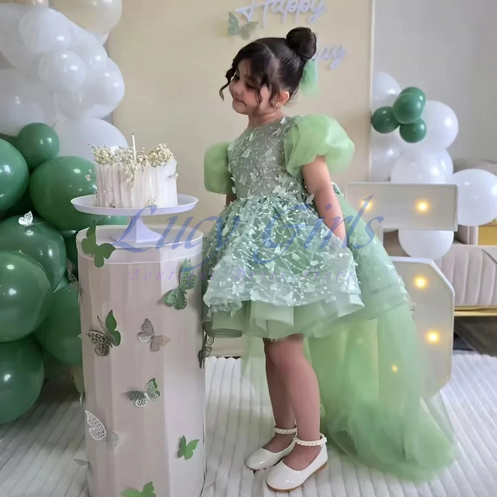 Gorgeous Green Tulle Sequined Luxury Flower Girl Dress for Princess Wedding Short Sleeves Birthday Dresses Ball Gowns Customized
Gorgeous Green Tulle Sequined Luxury Flower Girl Dress for Princess Wedding Short Sleeves Birthday Dresses Ball Gowns Customized
