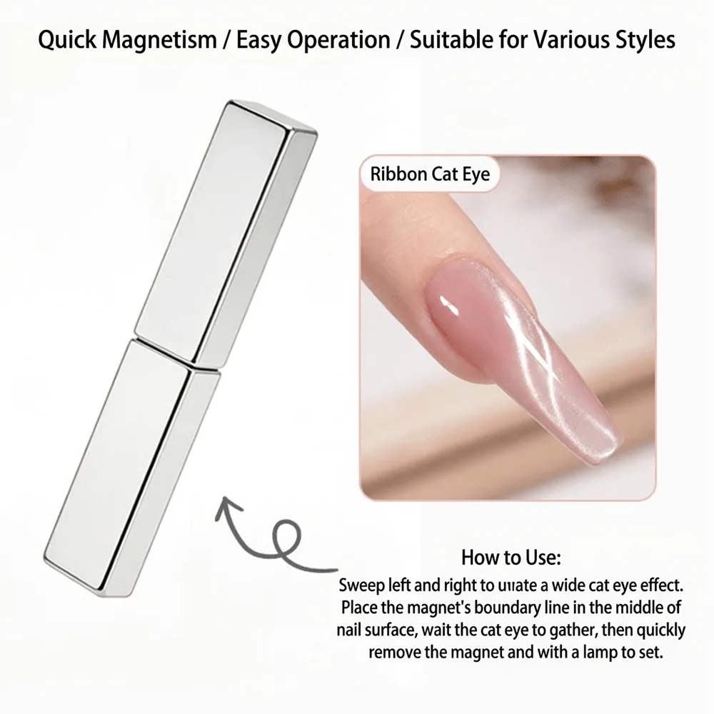 Nail Art Ribbon Magnet Cat Eye Magnet Long Strip Strong Magnetic Stone French High Spotlight DIY Nail Tool Strip-Shaped Magnet
Nail Art Ribbon Magnet Cat Eye Magnet Long Strip Strong Magnetic Stone French High Spotlight DIY Nail Tool Strip-Shaped Magnet