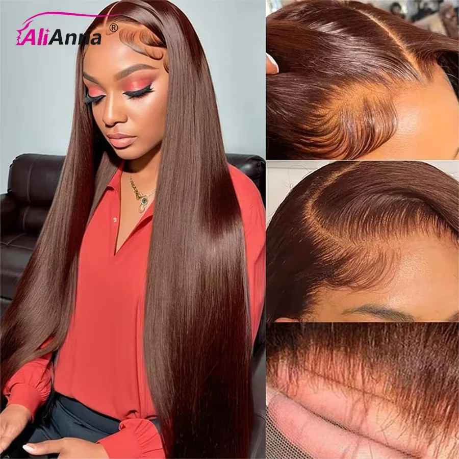Chocolate Brown Human Hair Wig Straight 13x6 Transparent HD Lace Front Human Hair Wig #4 Colored Human Hair Wigs Preplucked
Chocolate Brown Human Hair Wig Straight 13x6 Transparent HD Lace Front Human Hair Wig #4 Colored Human Hair Wigs Preplucked