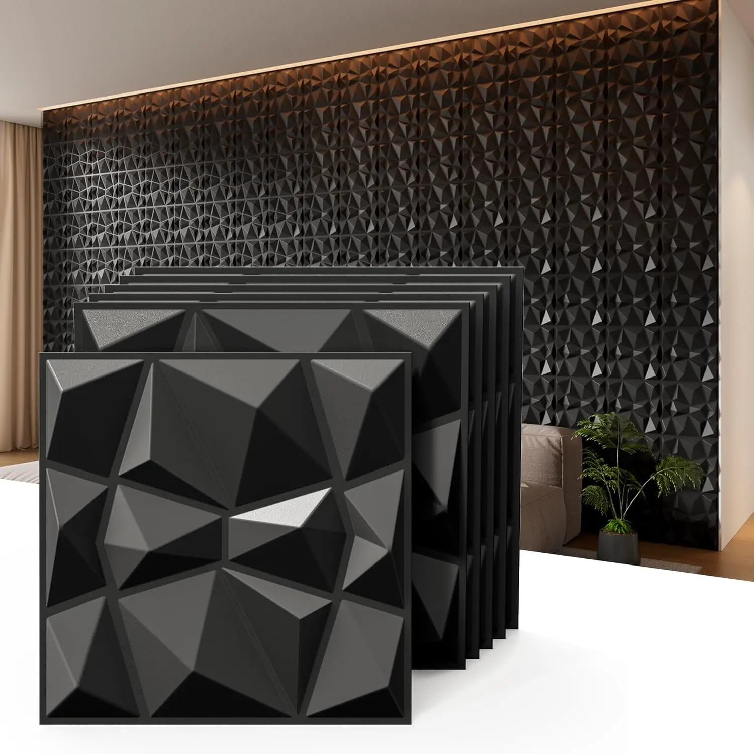 30 Pack 3D Wall Panel Diamond for Interior Wall Décor, PVC Flower Textured Wall Panels for Living Room Lobby Bedroom Hotel
30 Pack 3D Wall Panel Diamond for Interior Wall Décor, PVC Flower Textured Wall Panels for Living Room Lobby Bedroom Hotel