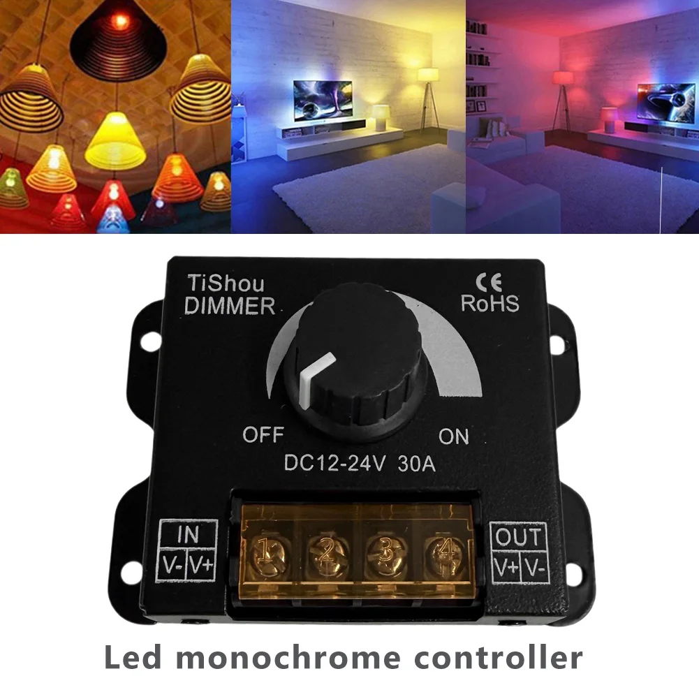 DC 12V-24V LED Dimmer Switch PWM Digital Stepless Dimming LED Brightness Regulator for Lamp Strip Single Color Lamp
DC 12V-24V LED Dimmer Switch PWM Digital Stepless Dimming LED Brightness Regulator for Lamp Strip Single Color Lamp