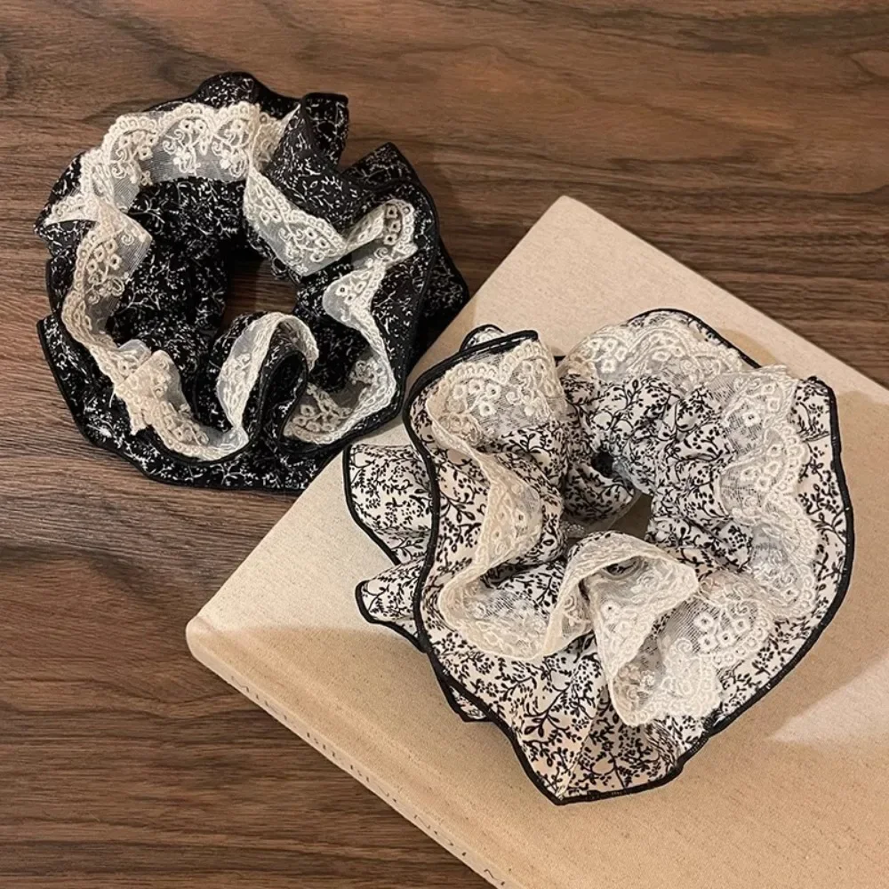 French Style Floral Lace Scrunchies Double Layer Temperament Women Hair Scrunchies Large Size Elegant Oversized Hair Ropes
French Style Floral Lace Scrunchies Double Layer Temperament Women Hair Scrunchies Large Size Elegant Oversized Hair Ropes