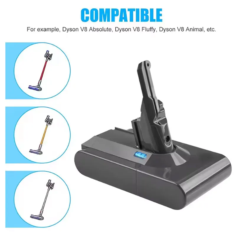 Аккумулятор 6000 мАч/9000 мАч для Dyson 21.6V V7/SV11, сменный аккумулятор для пылесоса Dyson V7/SV11 Motorhead Pro
Аккумулятор 6000 мАч/9000 мАч для Dyson 21.6V V7/SV11, сменный аккумулятор для пылесоса Dyson V7/SV11 Motorhead Pro