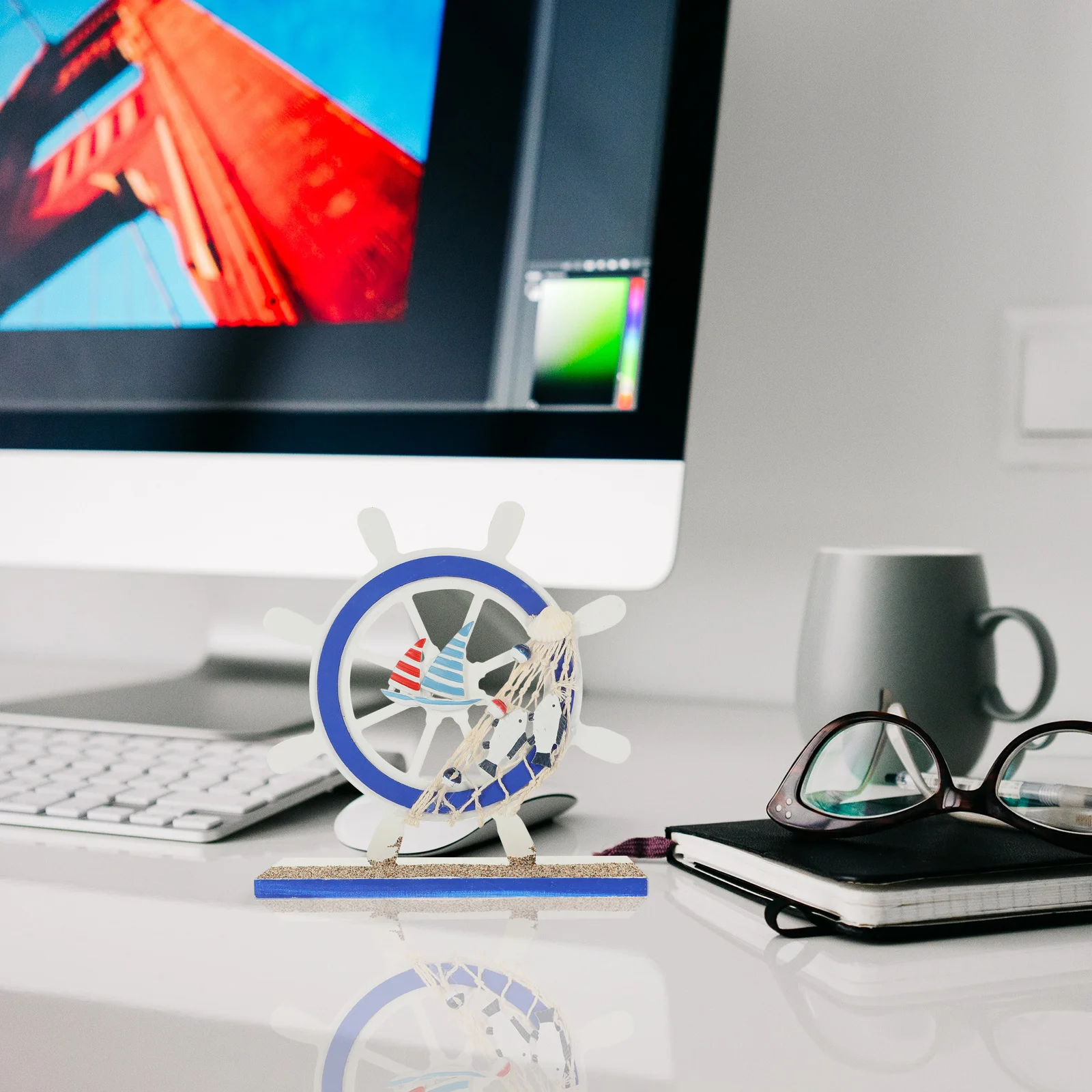 Wooden Steering Wheel Ornament Mediterranean Rudder Decoration Desktop Home Ornament Creative Rudder Shaped Decor
Wooden Steering Wheel Ornament Mediterranean Rudder Decoration Desktop Home Ornament Creative Rudder Shaped Decor