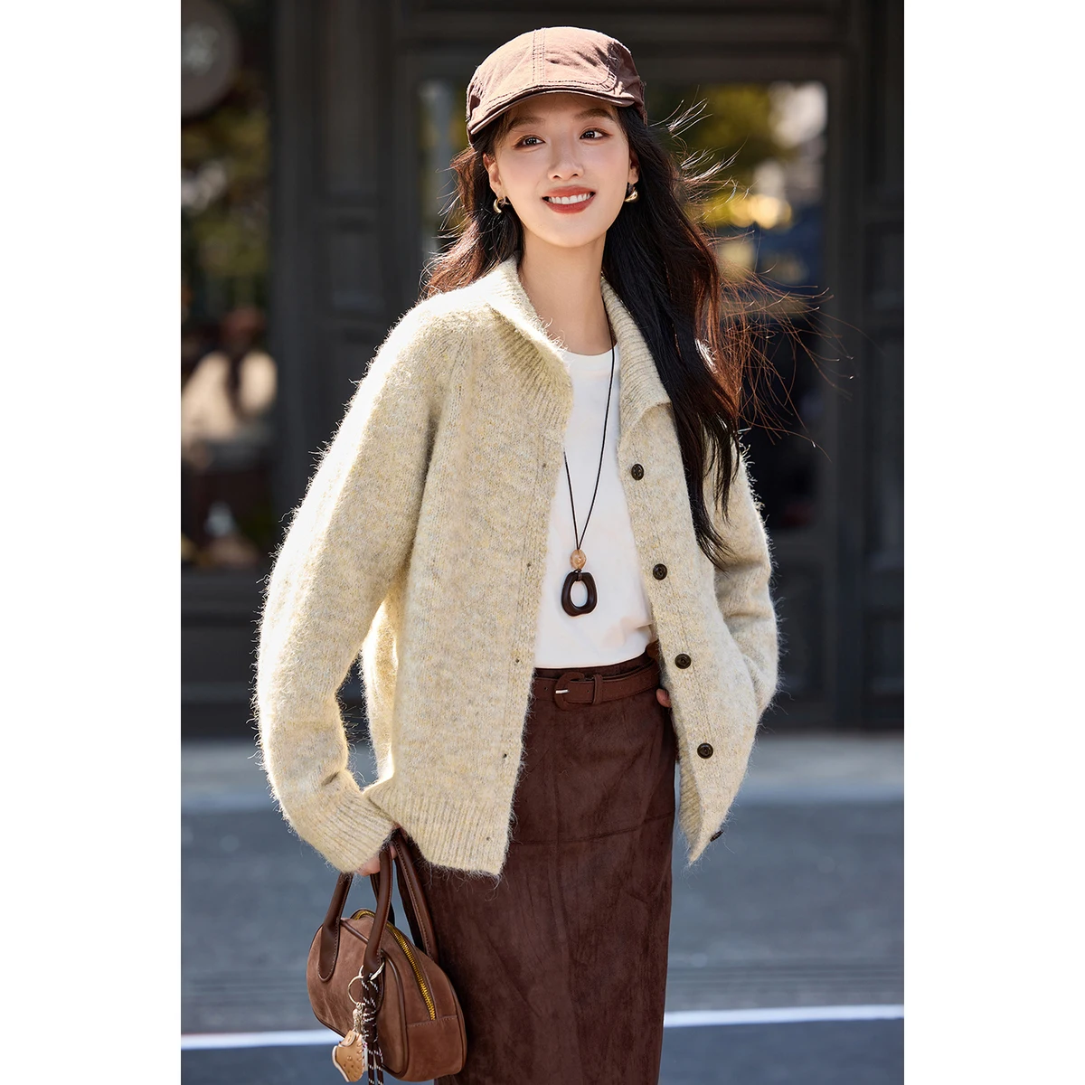 SENTUBILA Cardigan Female Long Sleeve Winter 2025 Casual 2-in-1 Collar Sweater Woman Knitted Loose Button Pull Femmes W54EI4858
SENTUBILA Cardigan Female Long Sleeve Winter 2025 Casual 2-in-1 Collar Sweater Woman Knitted Loose Button Pull Femmes W54EI4858