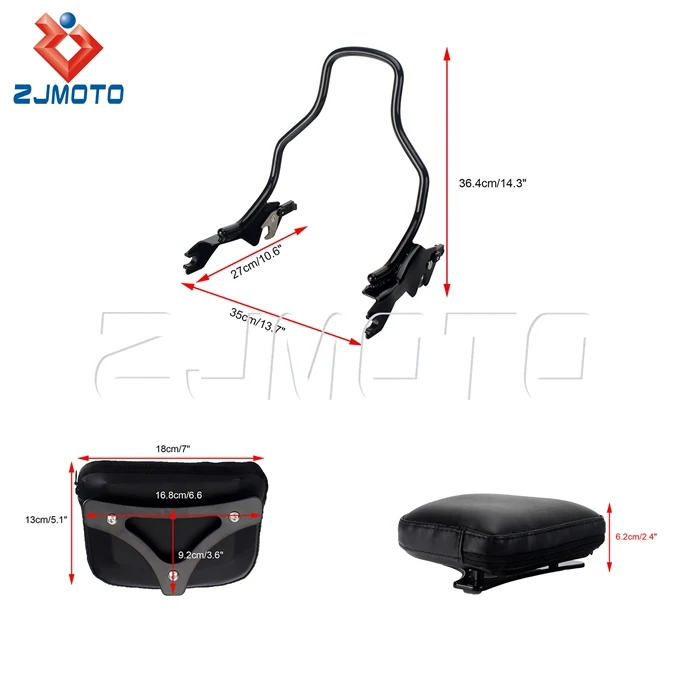 Standard Height Sissy Bar Backrest With PU Leather Motorcycle Back Cushion Pad for Harley Bob FXFB 114 FXFBS 2018-2021
Standard Height Sissy Bar Backrest With PU Leather Motorcycle Back Cushion Pad for Harley Bob FXFB 114 FXFBS 2018-2021