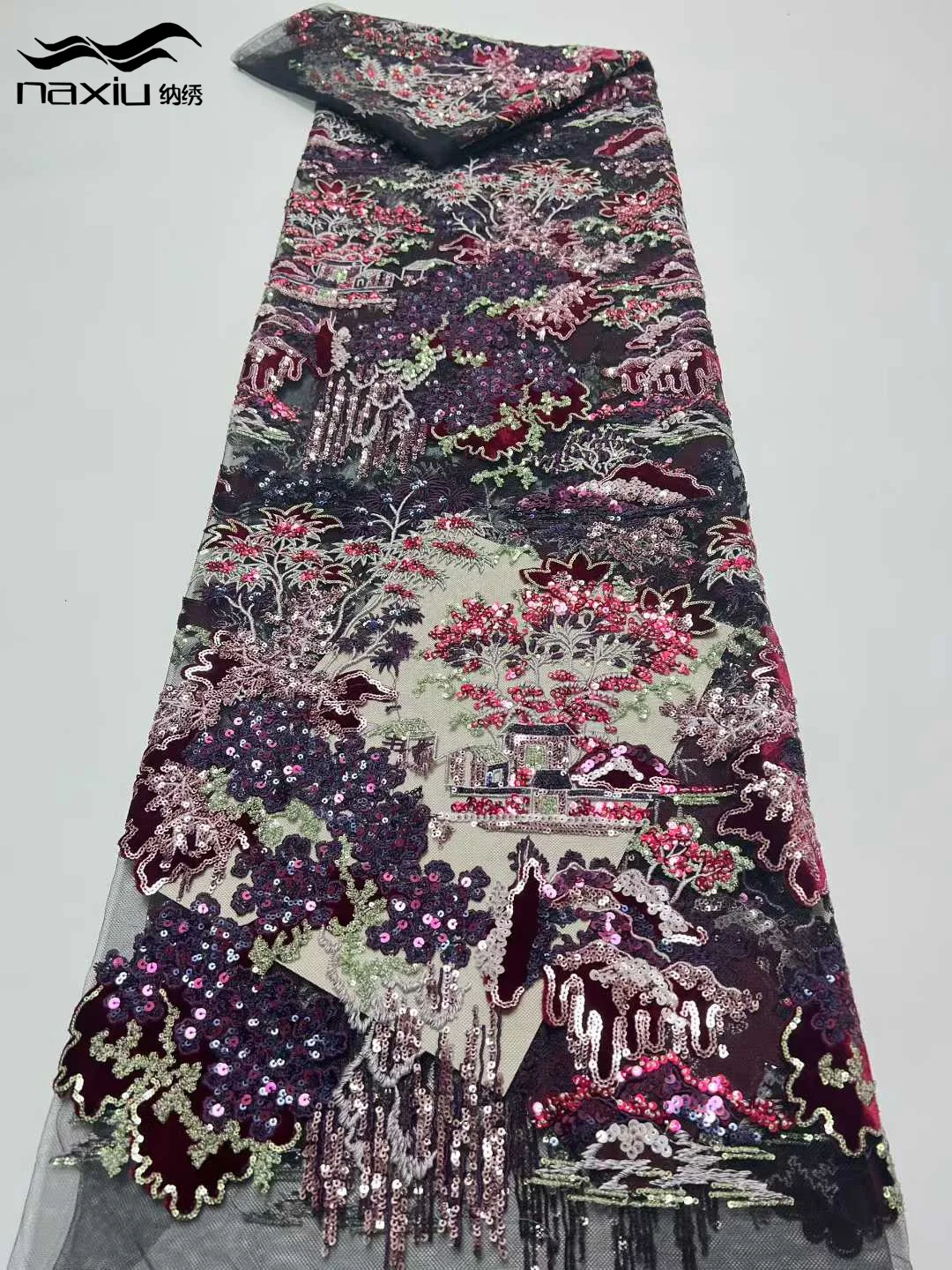 Madison African Luxury Sequins Lace Fabric High Quality Nigerian Mesh Lace Fabric French For Women Wedding Party
Madison African Luxury Sequins Lace Fabric High Quality Nigerian Mesh Lace Fabric French For Women Wedding Party