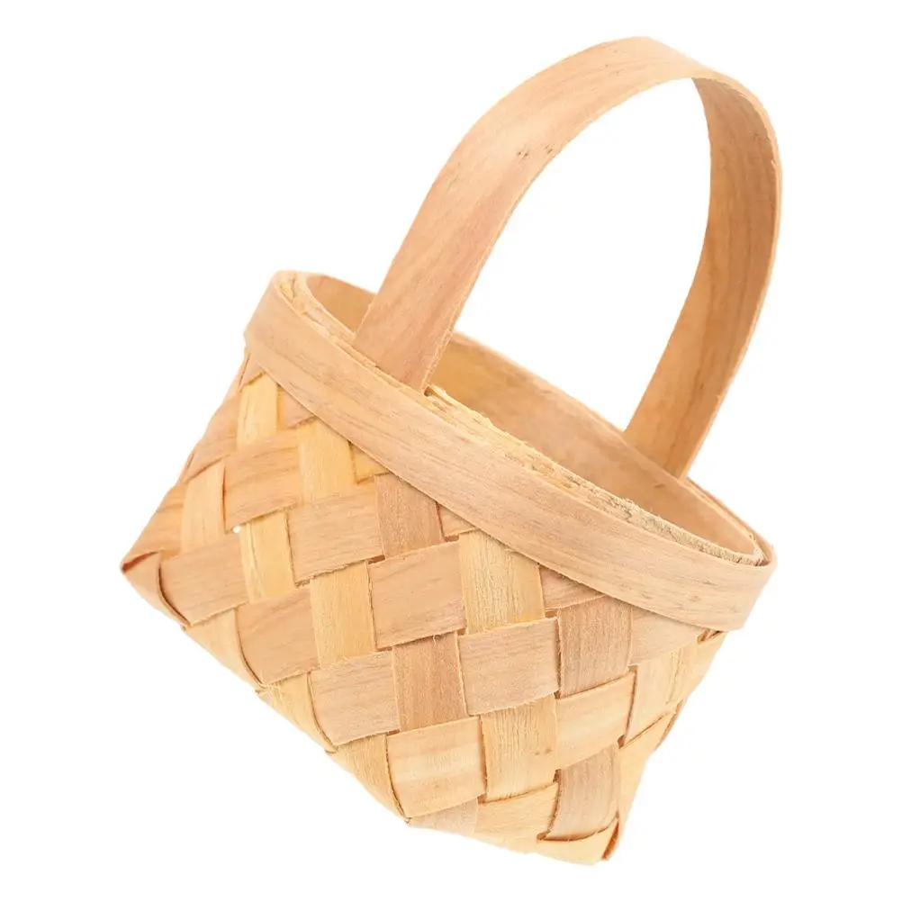 Wood Chip Hand-Woven Mini Basket with Handle for Flower Girls Kids Storage Snacks Candy Holder Rustic Wedding Favor Present
Wood Chip Hand-Woven Mini Basket with Handle for Flower Girls Kids Storage Snacks Candy Holder Rustic Wedding Favor Present