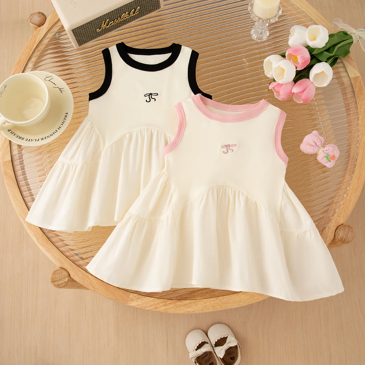 Korean Style Summer Fashion Simple Comfortable Splice Sleeveless Dress Athletic Cotton Breathable Cute Tank Toddler Dress
Korean Style Summer Fashion Simple Comfortable Splice Sleeveless Dress Athletic Cotton Breathable Cute Tank Toddler Dress