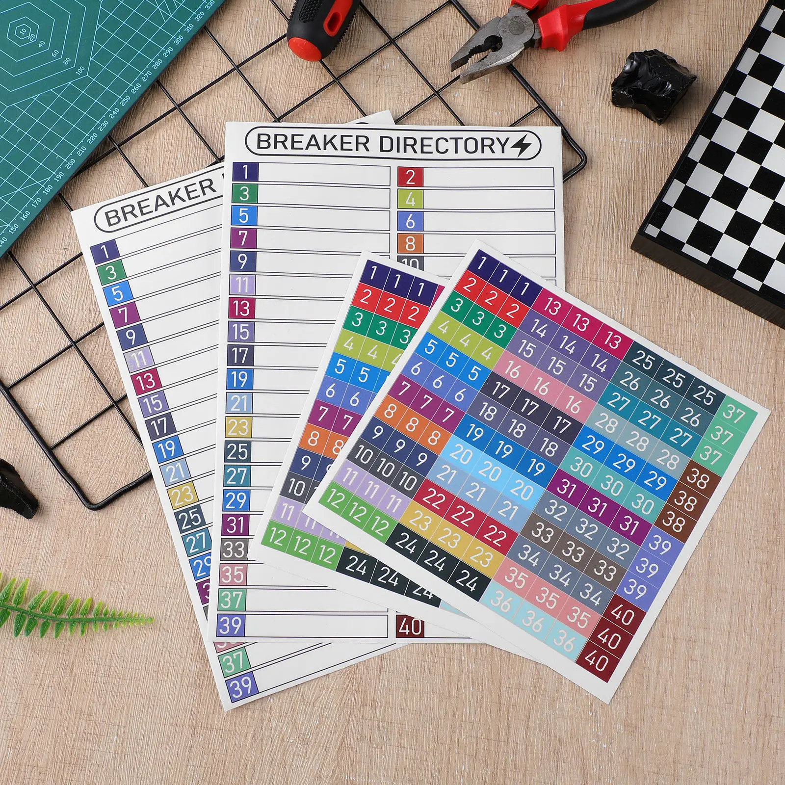 2-Set Electrical Box Labels Waterproof PVC Self-Adhesive Breaker Identification Stickers Numbered Electrical Panel Tags
2-Set Electrical Box Labels Waterproof PVC Self-Adhesive Breaker Identification Stickers Numbered Electrical Panel Tags