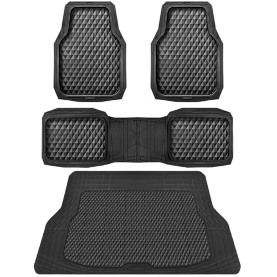 Heavy Duty Rubber Black Car Floor Mats Cargo Liners Deep Dish All-Weather Trunk Mats Durable Anti-Slip 3D Rhombus Waterproof Tr
Heavy Duty Rubber Black Car Floor Mats Cargo Liners Deep Dish All-Weather Trunk Mats Durable Anti-Slip 3D Rhombus Waterproof Tr