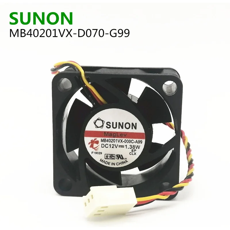 S+ SUNON MB40201VX-D070-G99 12V 1.38W 4CM 4020 3-pin magnetic levitation fan
S+ SUNON MB40201VX-D070-G99 12V 1.38W 4CM 4020 3-pin magnetic levitation fan