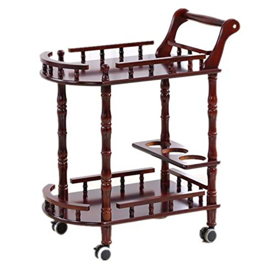 Modern Hotel Trolley Rolling Bar Cart with Solid Wood Panel 2 Tier Serving Cart on Wheels
Modern Hotel Trolley Rolling Bar Cart with Solid Wood Panel 2 Tier Serving Cart on Wheels