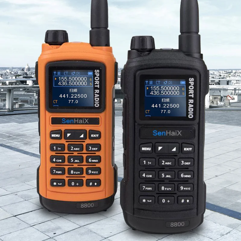 SENHAIX GP8800 Ham Walkie Talkie Bluetooth Водонепроницаемый ТПУ Bluetooth Программирование Светодиодные блики Зарядное устройство Type-C Портативное радио VHF UHF
SENHAIX GP8800 Ham Walkie Talkie Bluetooth Водонепроницаемый ТПУ Bluetooth Программирование Светодиодные блики Зарядное устройство Type-C Портативное радио VHF UHF