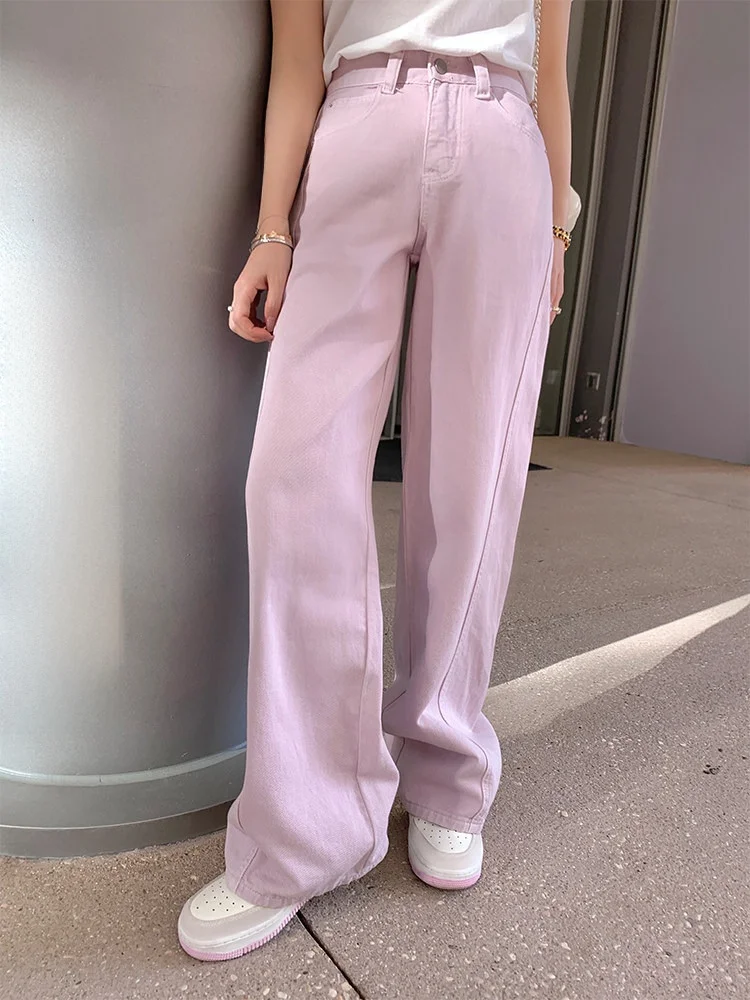 Повседневные свободные джинсы с широкими штанинами для женщин, фиолетовые прямые джинсы цвета таро, длинные брюки с высокой талией, весна-лето, модные, больших размеров
Повседневные свободные джинсы с широкими штанинами для женщин, фиолетовые прямые джинсы цвета таро, длинные брюки с высокой талией, весна-лето, модные, больших размеров