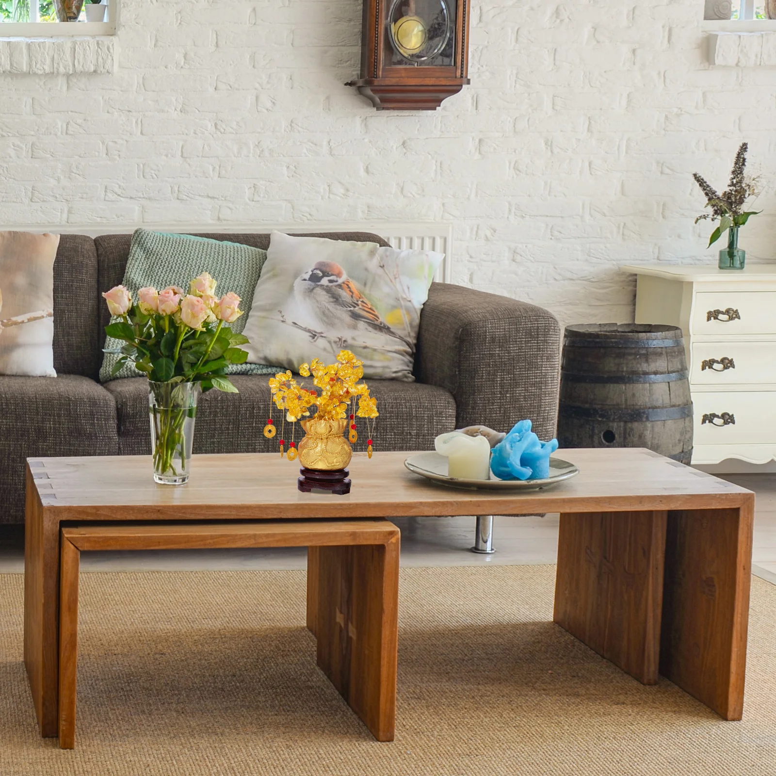 19cm Money Tree Crystal Ornament Bonsai Style Desktop Decoration Feng Shui Wealth Luck Craft Money Bag
19cm Money Tree Crystal Ornament Bonsai Style Desktop Decoration Feng Shui Wealth Luck Craft Money Bag