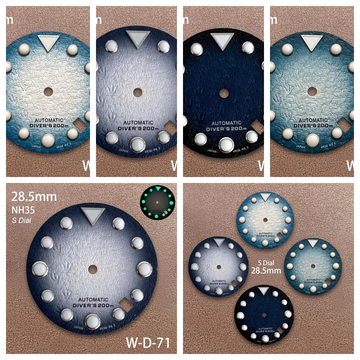 28.5mm S Logo Footprint Dial Suitable For NH35/NH36/7S/4R Movement C3 Strong Green Luminous Watch Modification Accessories
28.5mm S Logo Footprint Dial Suitable For NH35/NH36/7S/4R Movement C3 Strong Green Luminous Watch Modification Accessories