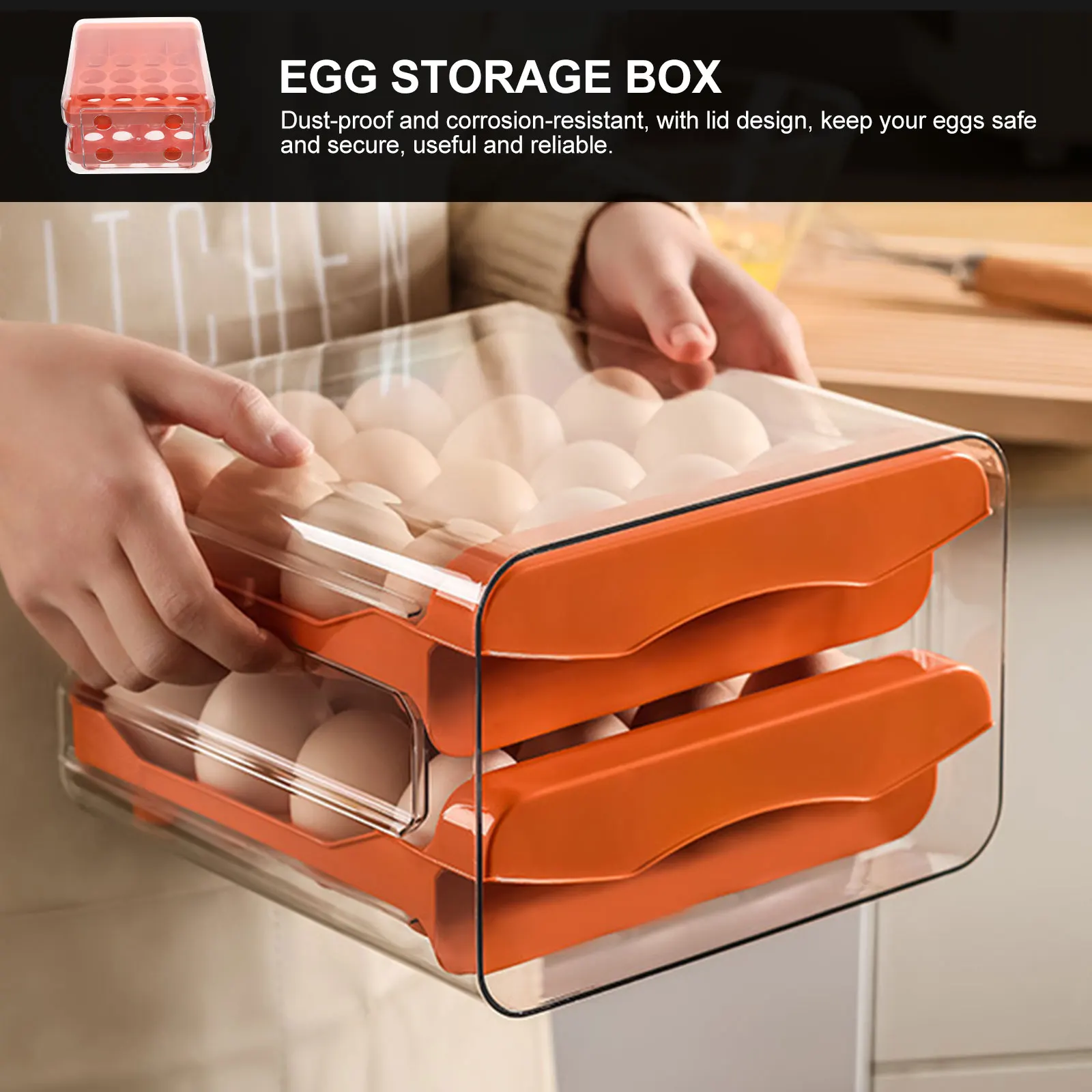 Egg Storage Box Plastic ganizer Multifunction Convenient Tray Refrigerator Drawer Reusable Egg Holder Durable PP Material Large
Egg Storage Box Plastic ganizer Multifunction Convenient Tray Refrigerator Drawer Reusable Egg Holder Durable PP Material Large