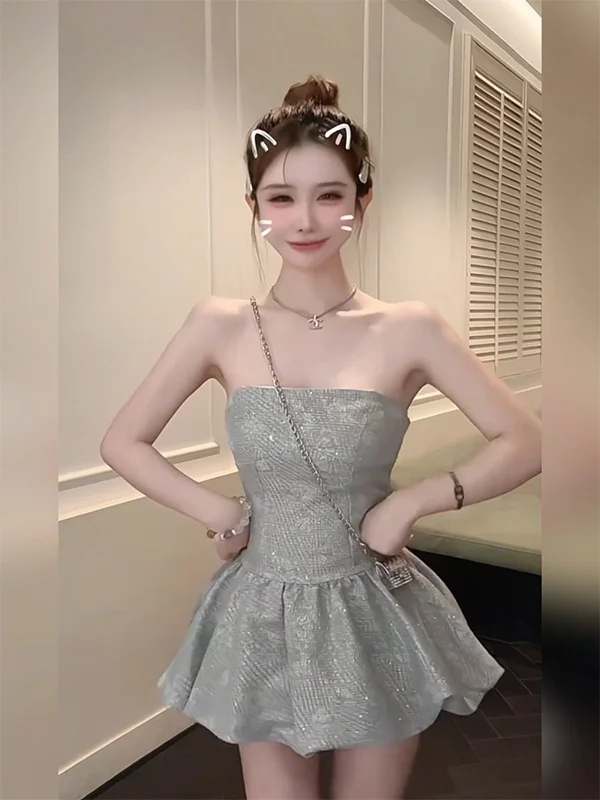 Sweet Spicy Girl Small Fragrance Bead Tube Top Dress Women's plus Size Summer Date Outfit High Waist A-Line Skirt Korean Style
Sweet Spicy Girl Small Fragrance Bead Tube Top Dress Women's plus Size Summer Date Outfit High Waist A-Line Skirt Korean Style