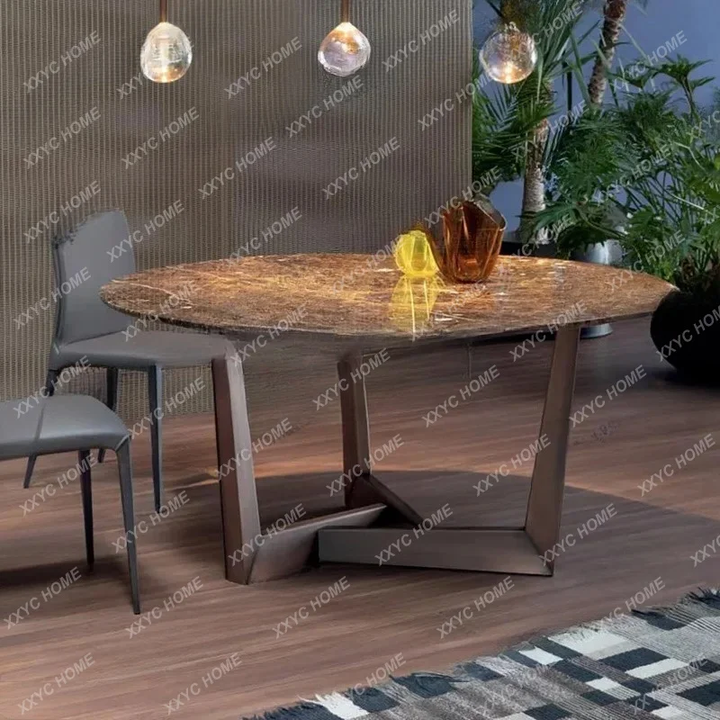 Natural Marble Dining Table Round Light Luxury Minimalist High-End Villa Dining Table Home Use
Natural Marble Dining Table Round Light Luxury Minimalist High-End Villa Dining Table Home Use