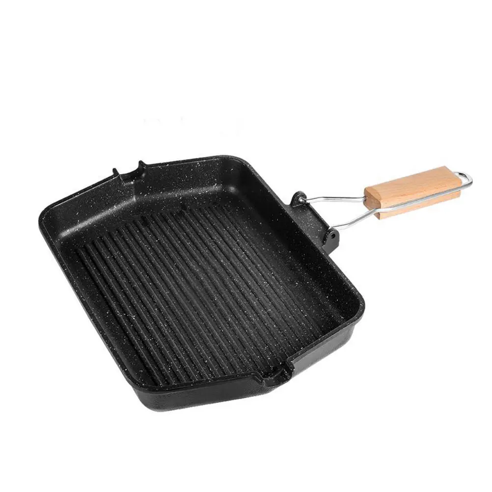 Non-Stick Double Sided Frying Pan Barbecue Pot Aluminum Cast Grill Foldable Handle Smokeless Cookware for Gas Induction Stove
Non-Stick Double Sided Frying Pan Barbecue Pot Aluminum Cast Grill Foldable Handle Smokeless Cookware for Gas Induction Stove