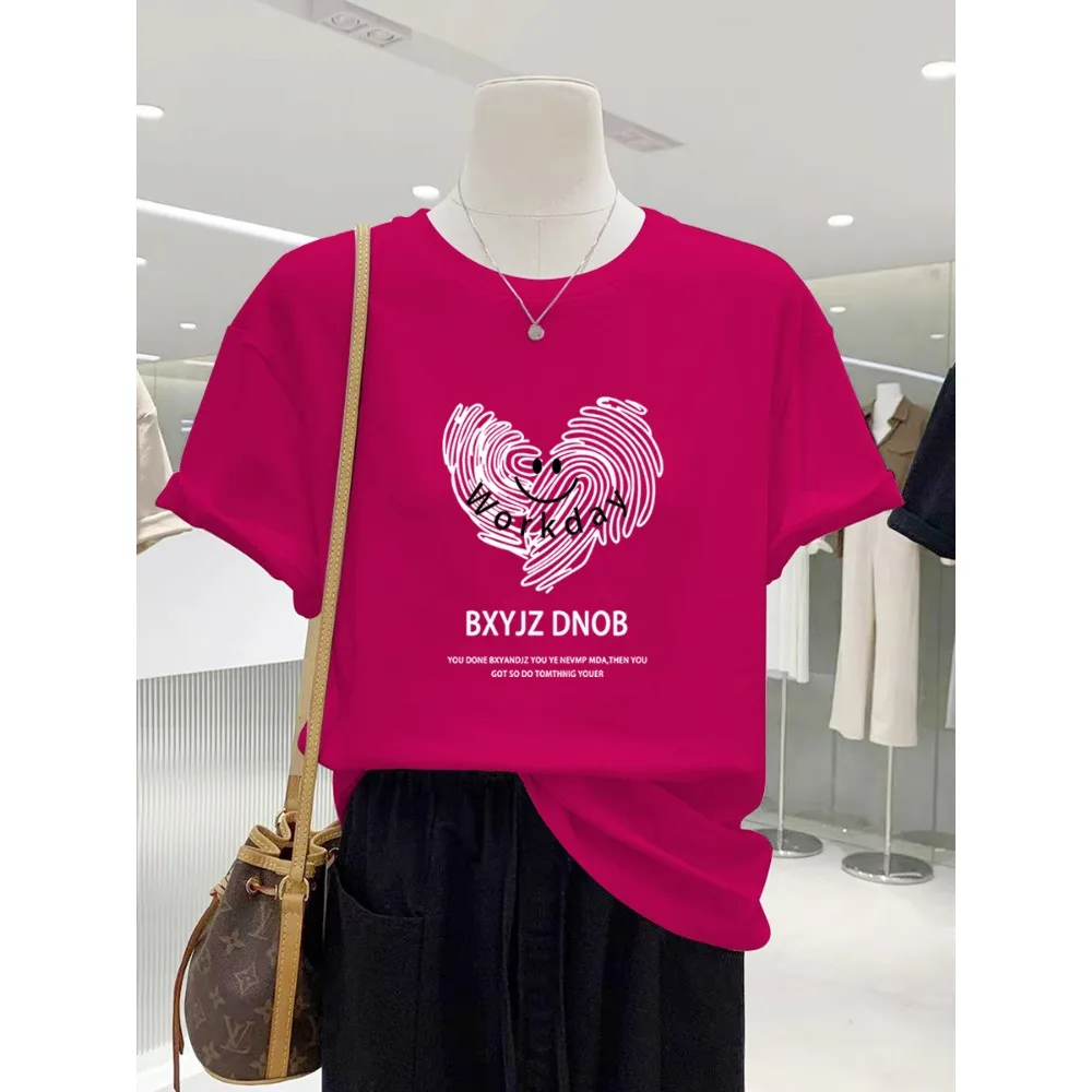 New Summer Full-shoulder Cotton Short-sleeved Fashion Printed T-shirt Women Thin Loose Cartoon White Thin Half-sleeved Top Tide
New Summer Full-shoulder Cotton Short-sleeved Fashion Printed T-shirt Women Thin Loose Cartoon White Thin Half-sleeved Top Tide