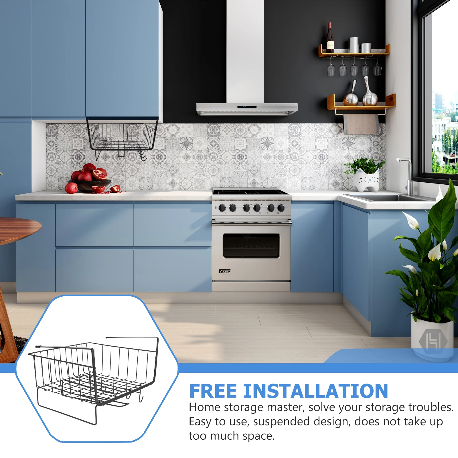 1pc Punch Free Iron Hanging Basket Storage Rack Creative Home Organizer Grate Kitchen Fruit Vegetable Storage Rack Space
1pc Punch Free Iron Hanging Basket Storage Rack Creative Home Organizer Grate Kitchen Fruit Vegetable Storage Rack Space